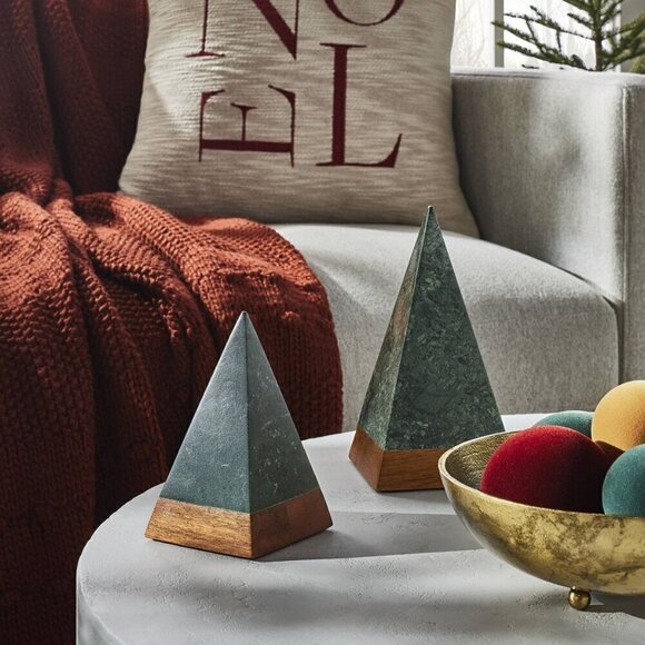 Threshold Studio McGee Marble and Wood Christmas Green Medium - Target 2023 - Picture 2 of 6